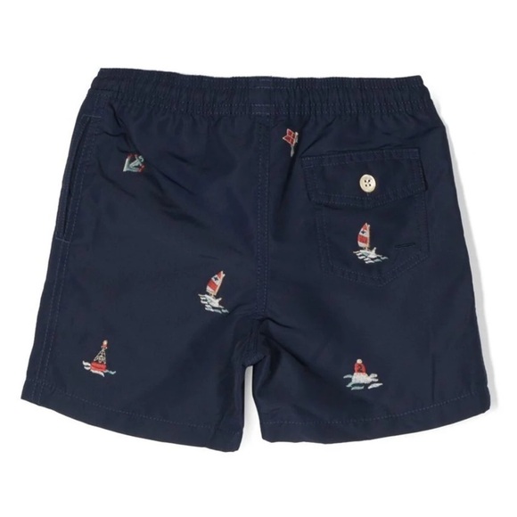 NWT Polo Ralph Lauren  Big Kids Sailboat Embroidered Swim Shorts - Picture 2 of 14